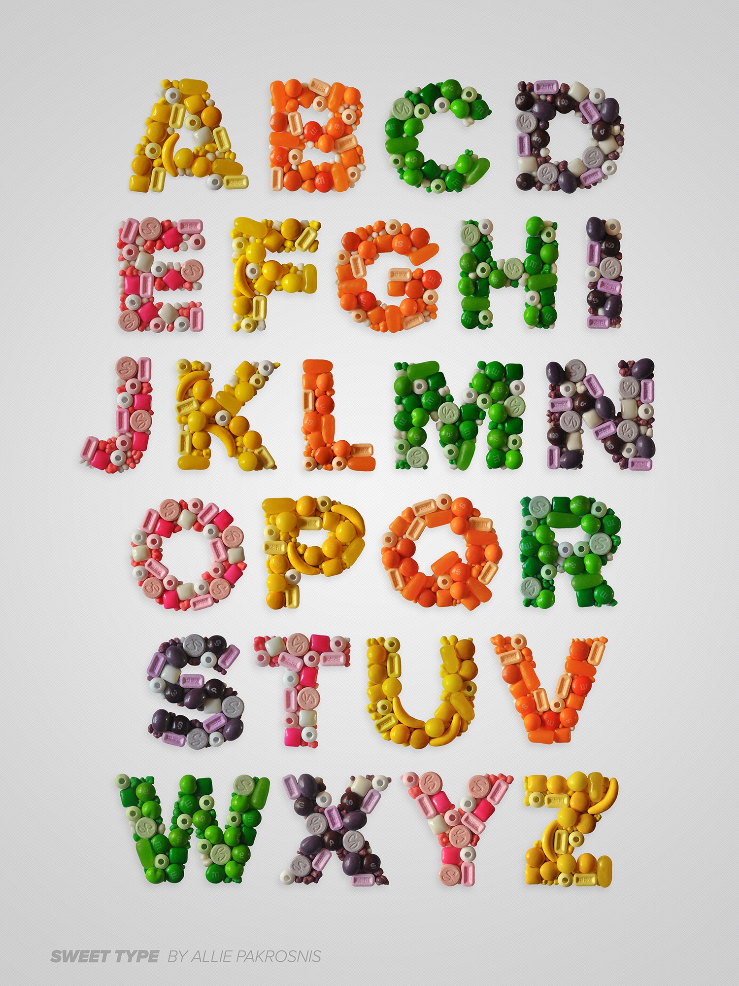 Candy Alphabet Poster Allie Pakrosnis